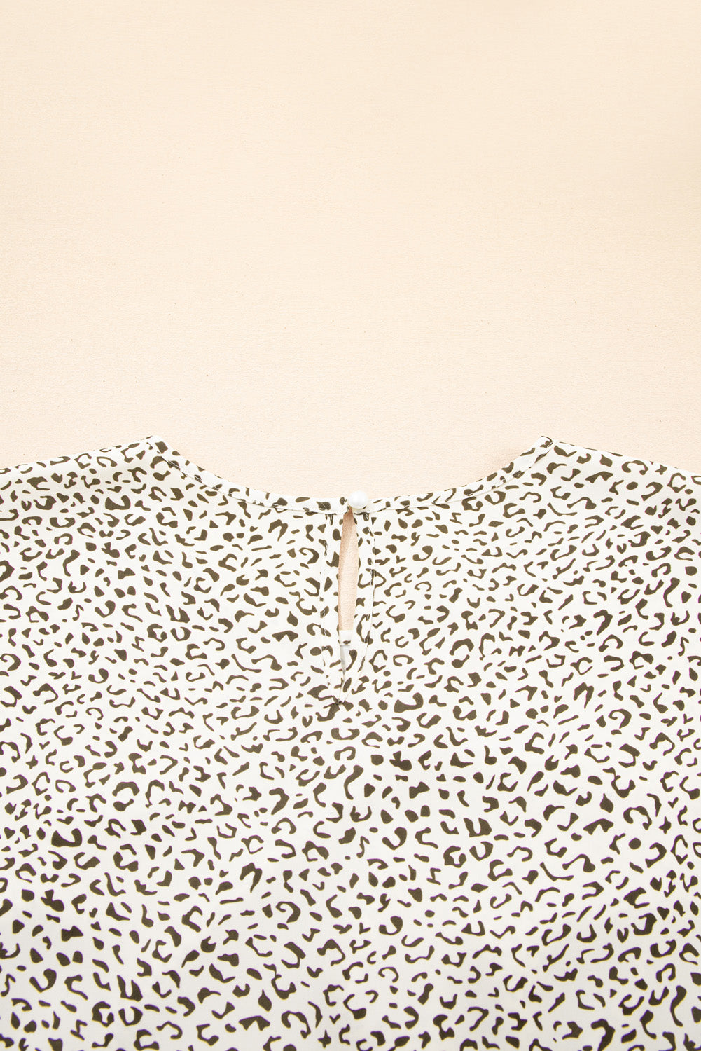 Beige Plus Size Leopard Print Frill Trim Short Sleeve Flared Dress-Chaelisa's New Jammies