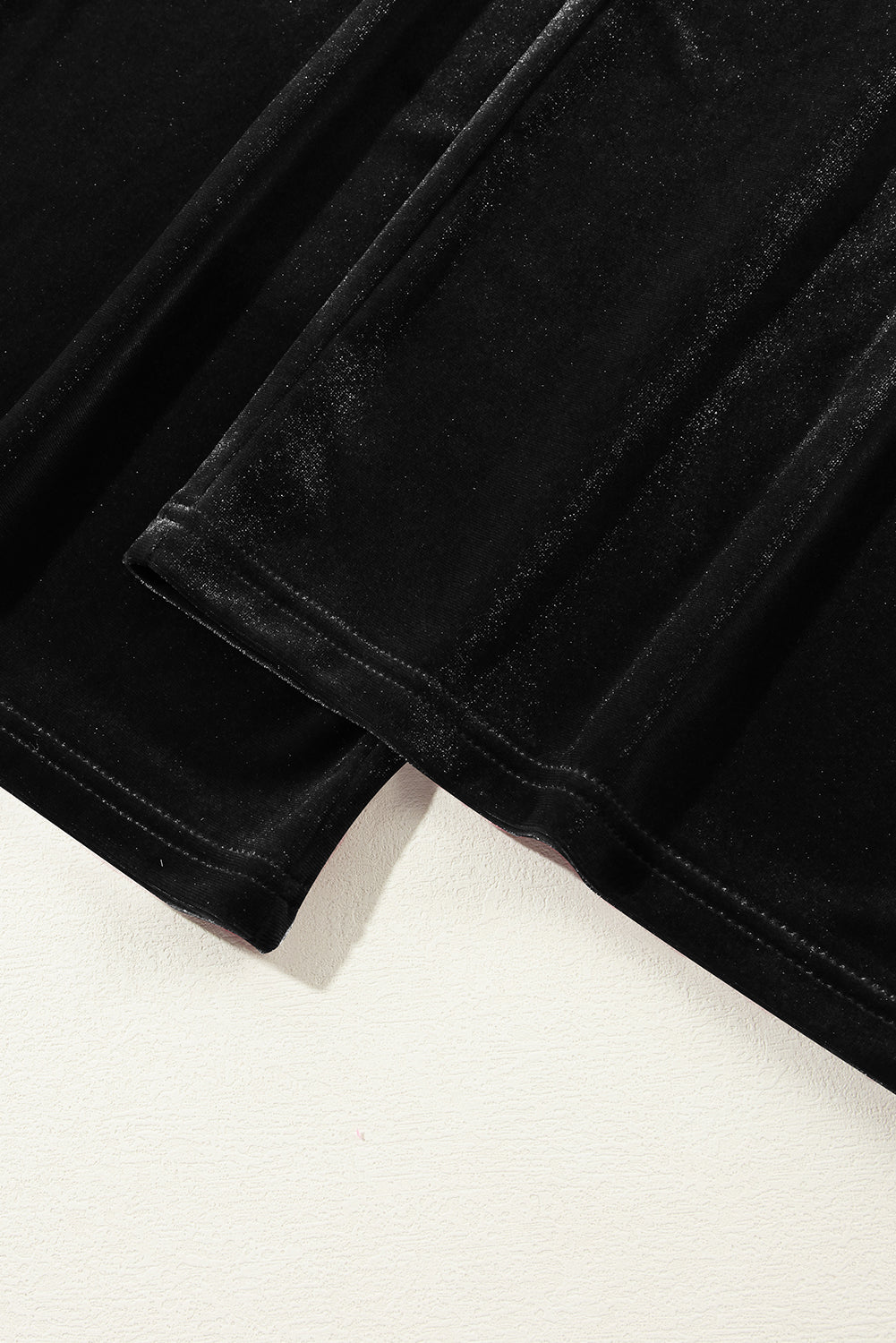 Black Solid Drawstring Waist Wide Leg Pants-Chaelisa's New Jammies