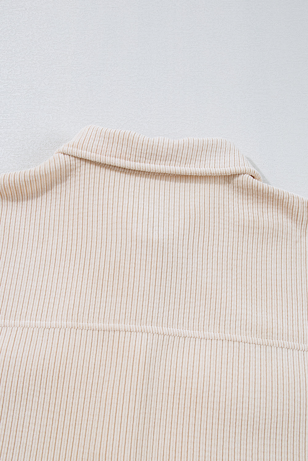Oatmeal Textured Flap Pockets Buttoned Plus Size Shacket-Chaelisa's New Jammies