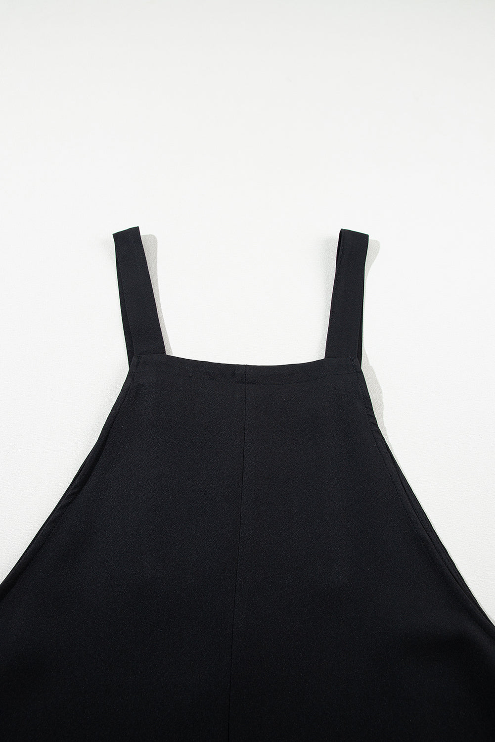Black Solid Buttoned Straps Plus Size Overall Dress-Chaelisa's New Jammies