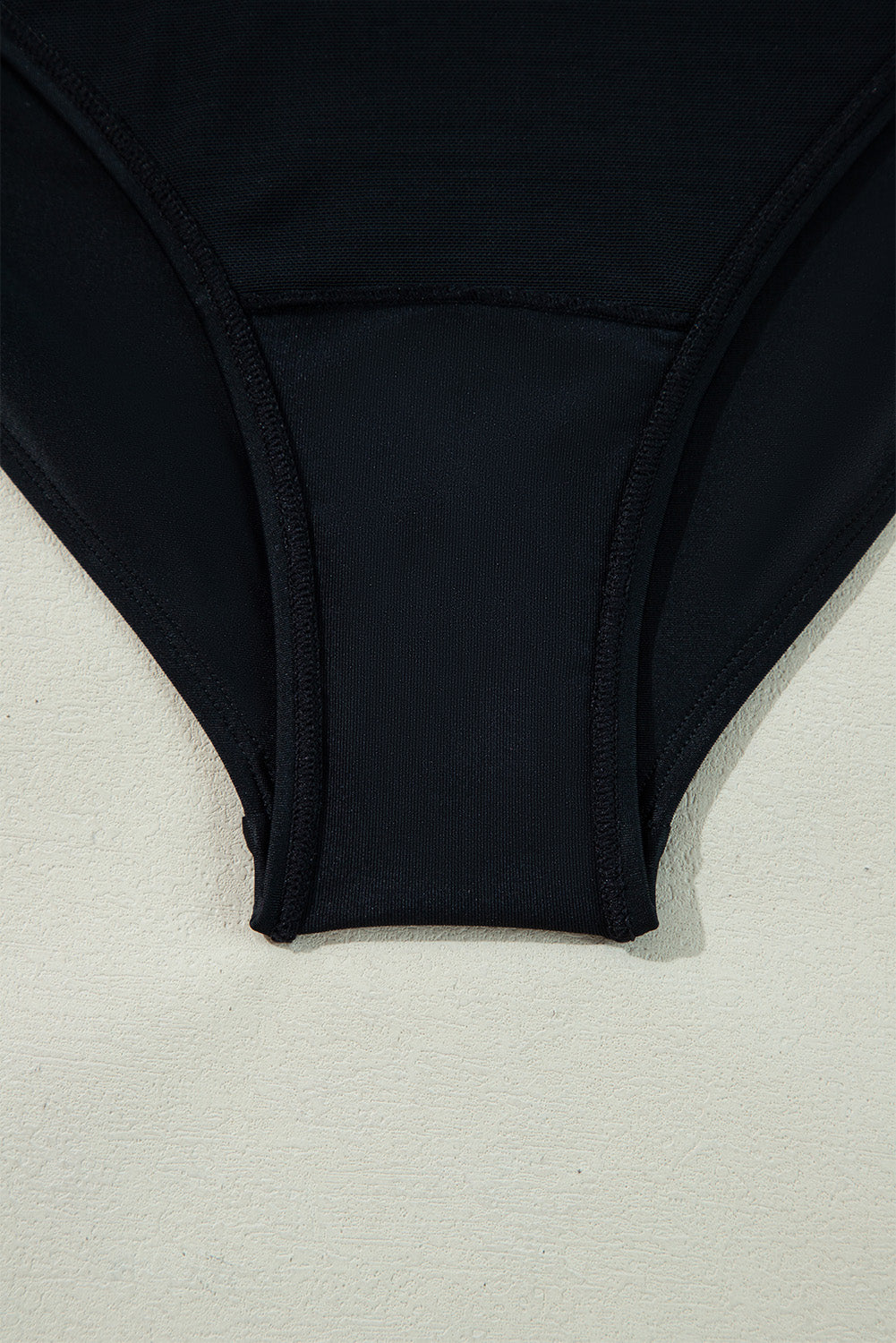 Black Color Contrast Ruffled Wrap V Neck Swimsuit-Chaelisa's New Jammies