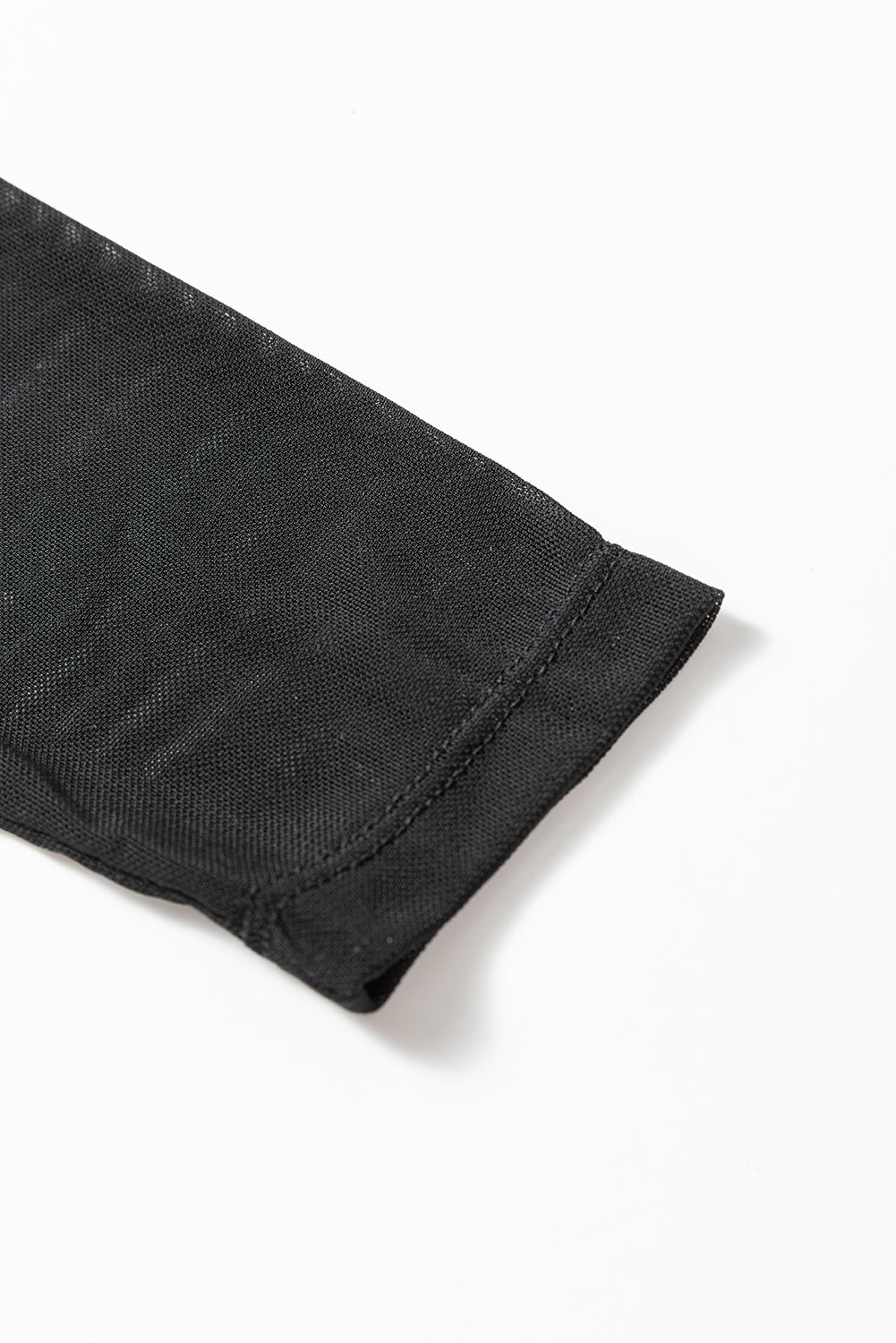 Black Mesh Long Sleeve Slim Fit Bodysuit-Chaelisa's New Jammies
