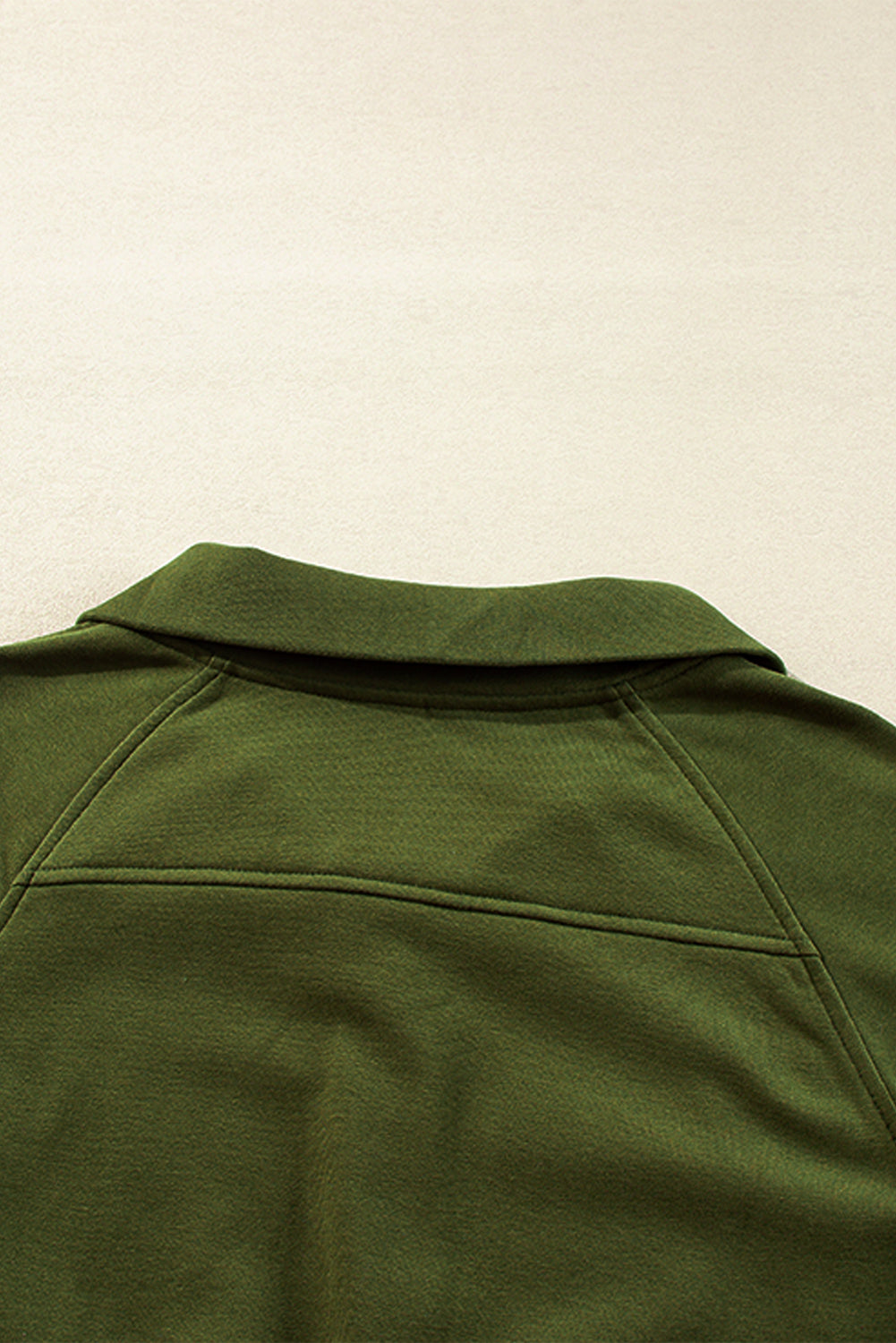 Moss Green Quarter Zip Stand Neck Kangaroo Pocket Sweatshirt-Chaelisa's New Jammies