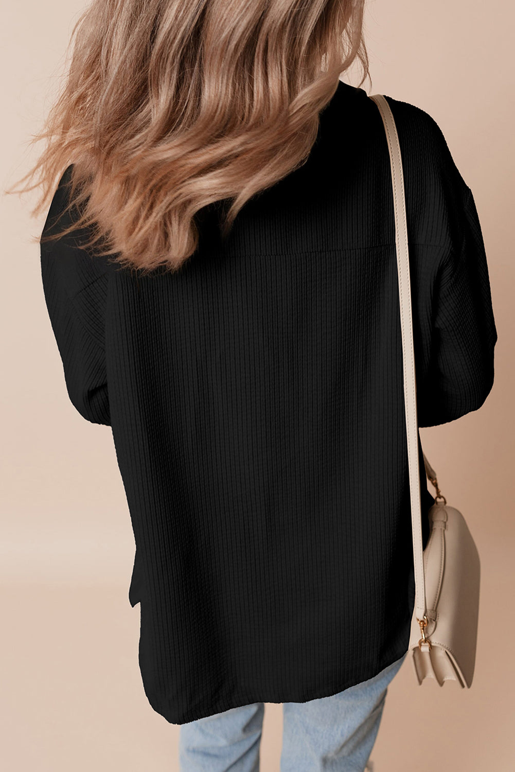 Black Corduroy Flap Pocket Button Up Shacket-Chaelisa's New Jammies