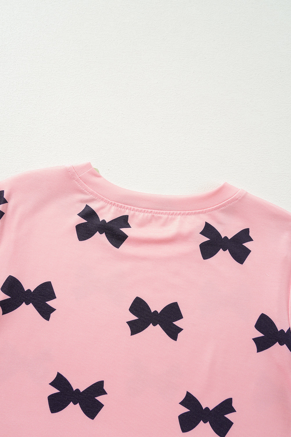 Pink Bow Printed Short 2pcs Lounge Set-Chaelisa's New Jammies