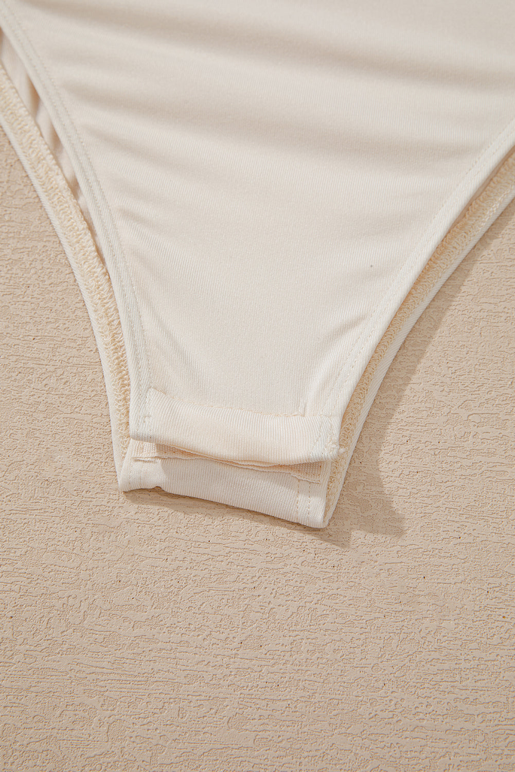 Beige Sequin Long Sleeve Wrap V Neck Bodysuit-Chaelisa's New Jammies