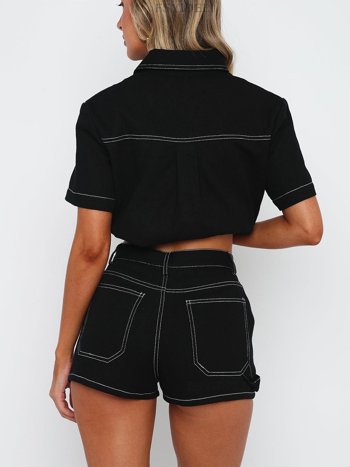 Pocketed Button Up Top and Shorts Set-Chaelisa's New Jammies