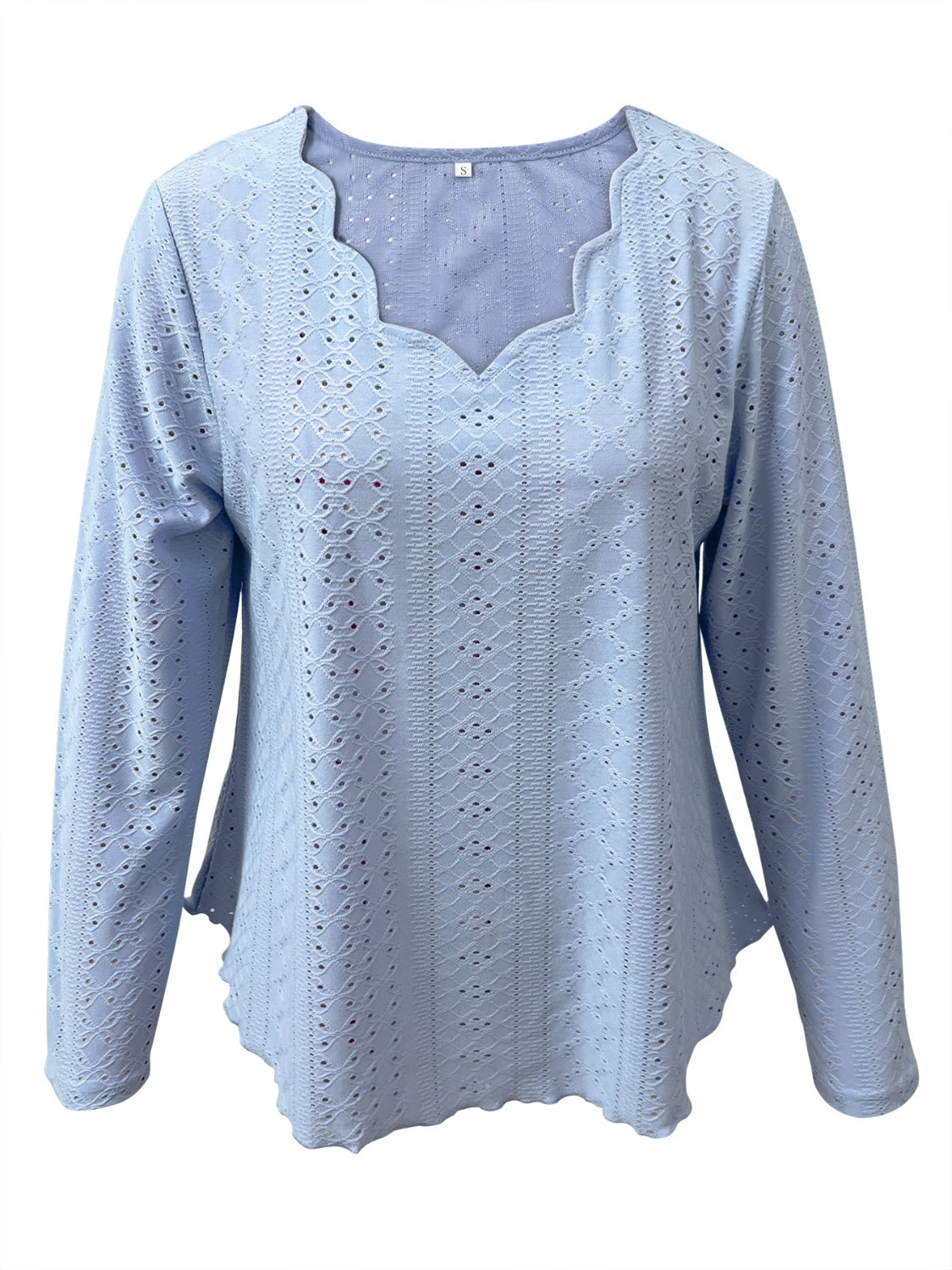 Eyelet Long Sleeve Blouse-Chaelisa's New Jammies