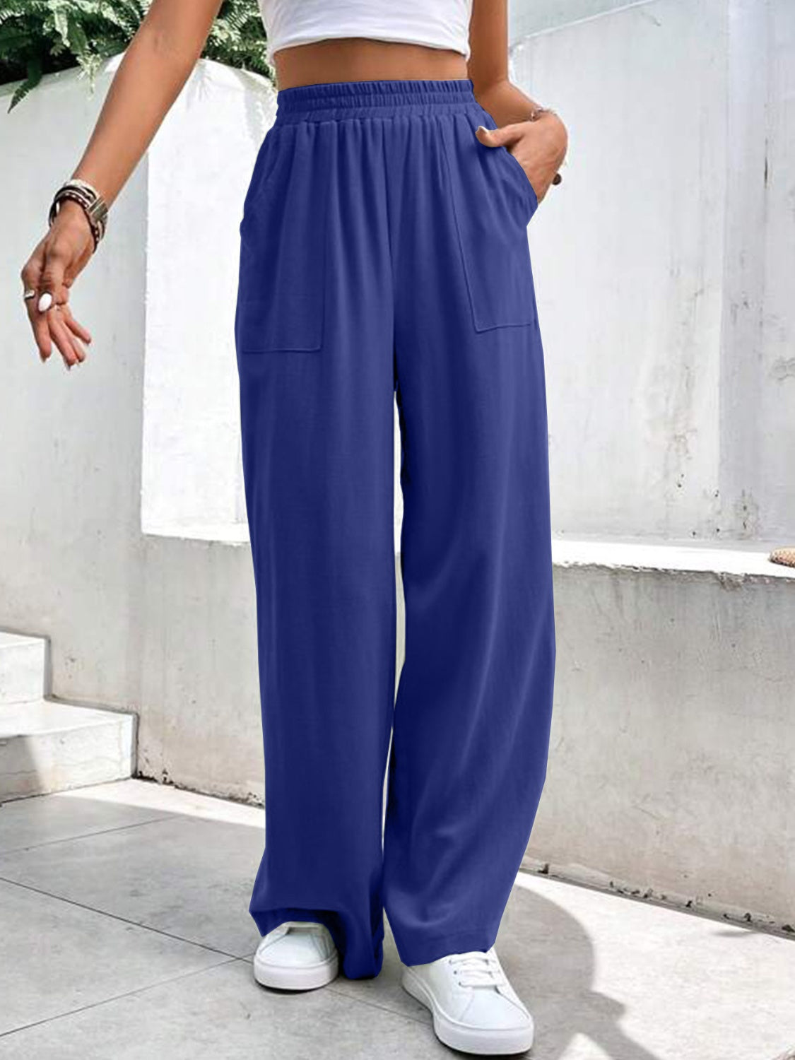 High Waist Wide Leg Pants with Pockets-Chaelisa's New Jammies
