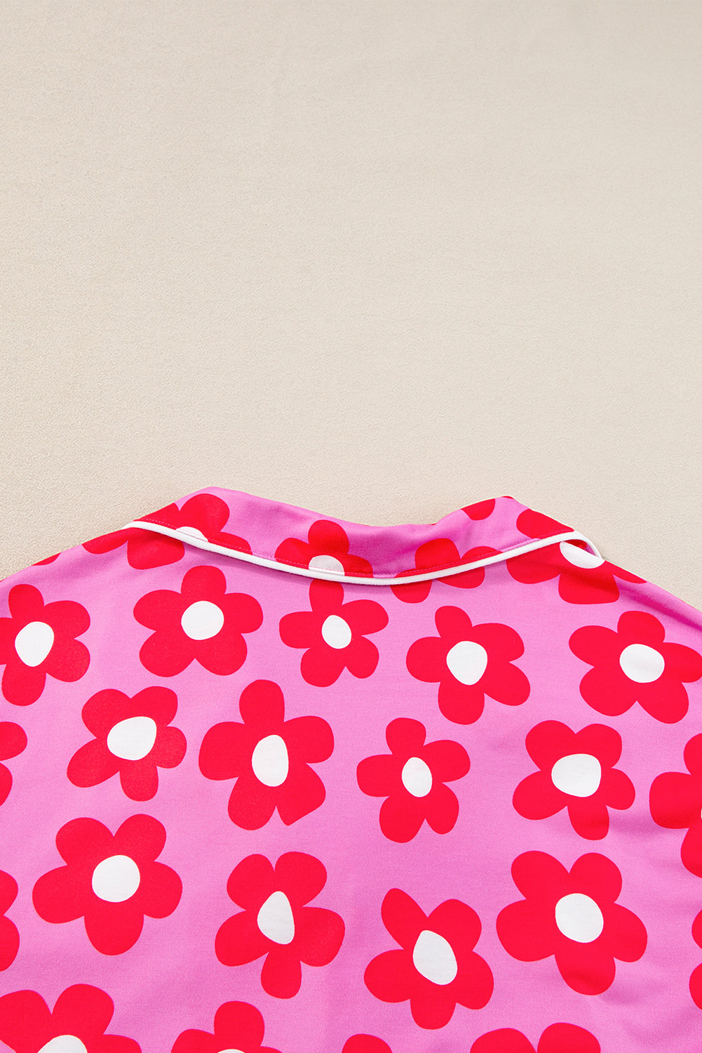 Flower Print Short Sleeve Shirt Pajamas Set-Chaelisa's New Jammies
