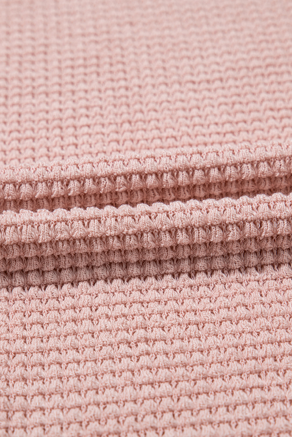 Light Pink Lace Patchwork Waffle Short Sleeve Top-Chaelisa's New Jammies