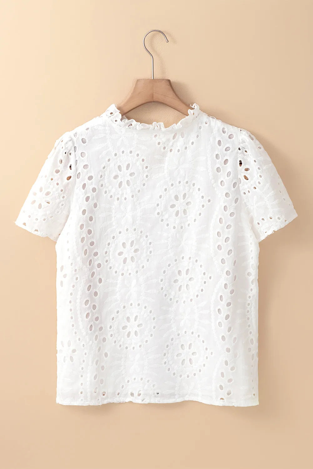 Eyelet Frill Short Sleeve Blouse-Chaelisa's New Jammies