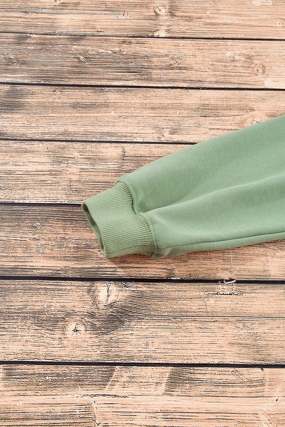 Smoke Green Plain Drop Shoulder Crewneck Pullover Sweatshirt-Chaelisa's New Jammies