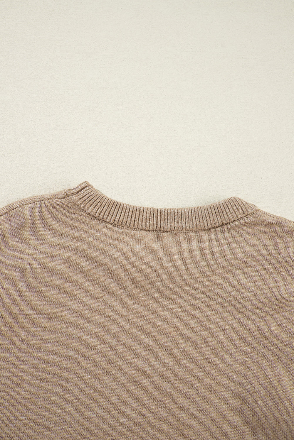 Smoke Gray Pearled Drop Shoulder Round Neck Sweater-Chaelisa's New Jammies