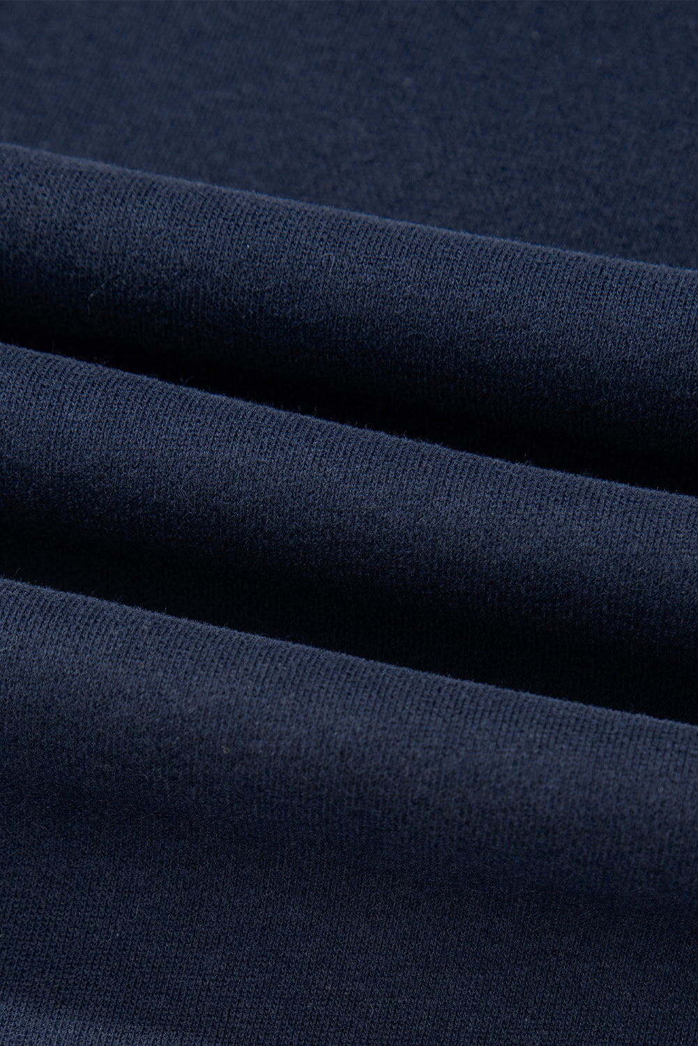 Navy Blue Solid Color Fleece Lined Drawstring Waist Casual Pants-Chaelisa's New Jammies