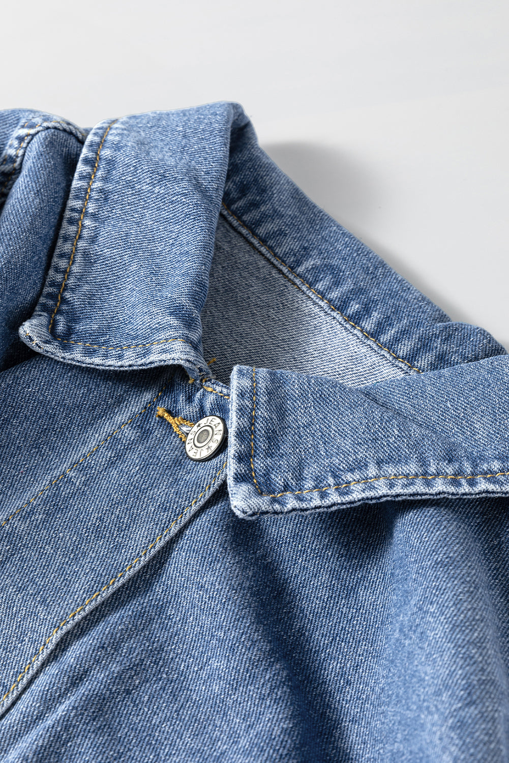 Light Blue Washed Oversize Pocketed Denim Jacket-Chaelisa's New Jammies