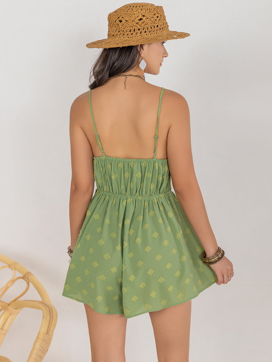 Square Neck Spaghetti Strap Romper-Chaelisa's New Jammies