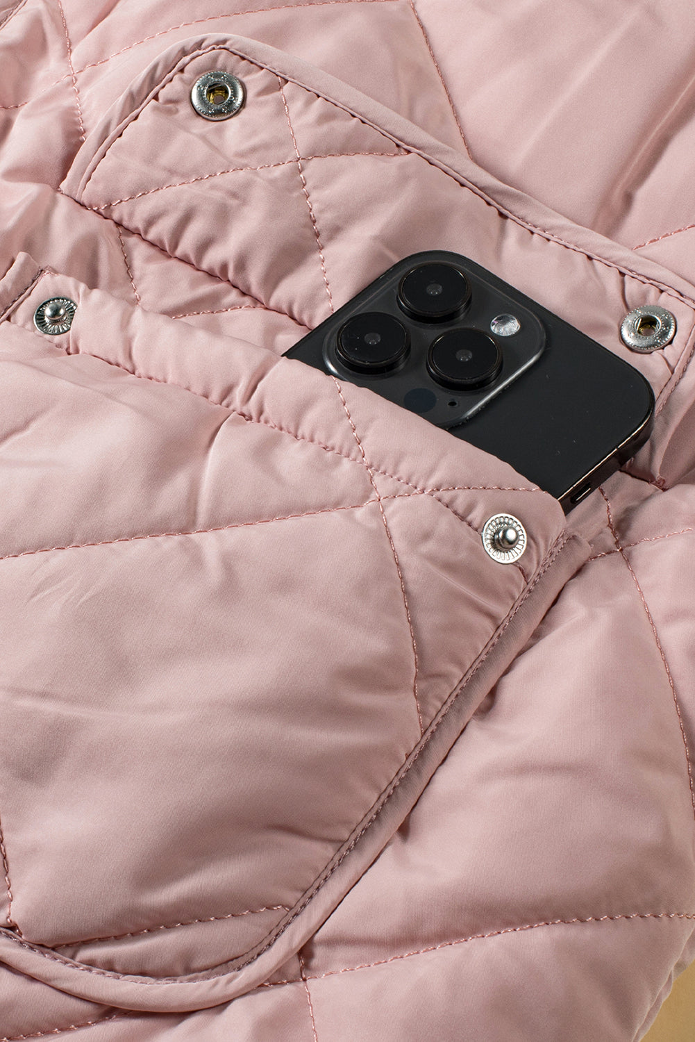 Pink Fleece Lined Quilted Vest Coats-Chaelisa's New Jammies