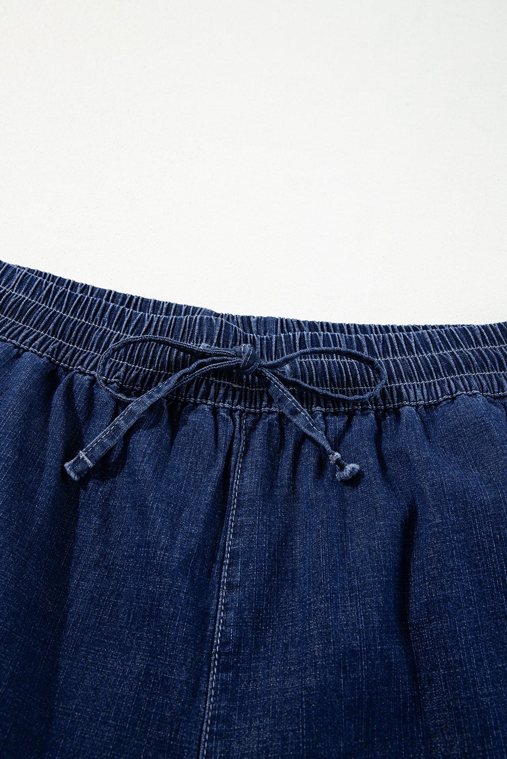 Real Teal Plus Size Drawstring High Waist Wide Leg Casual Jeans-Chaelisa's New Jammies