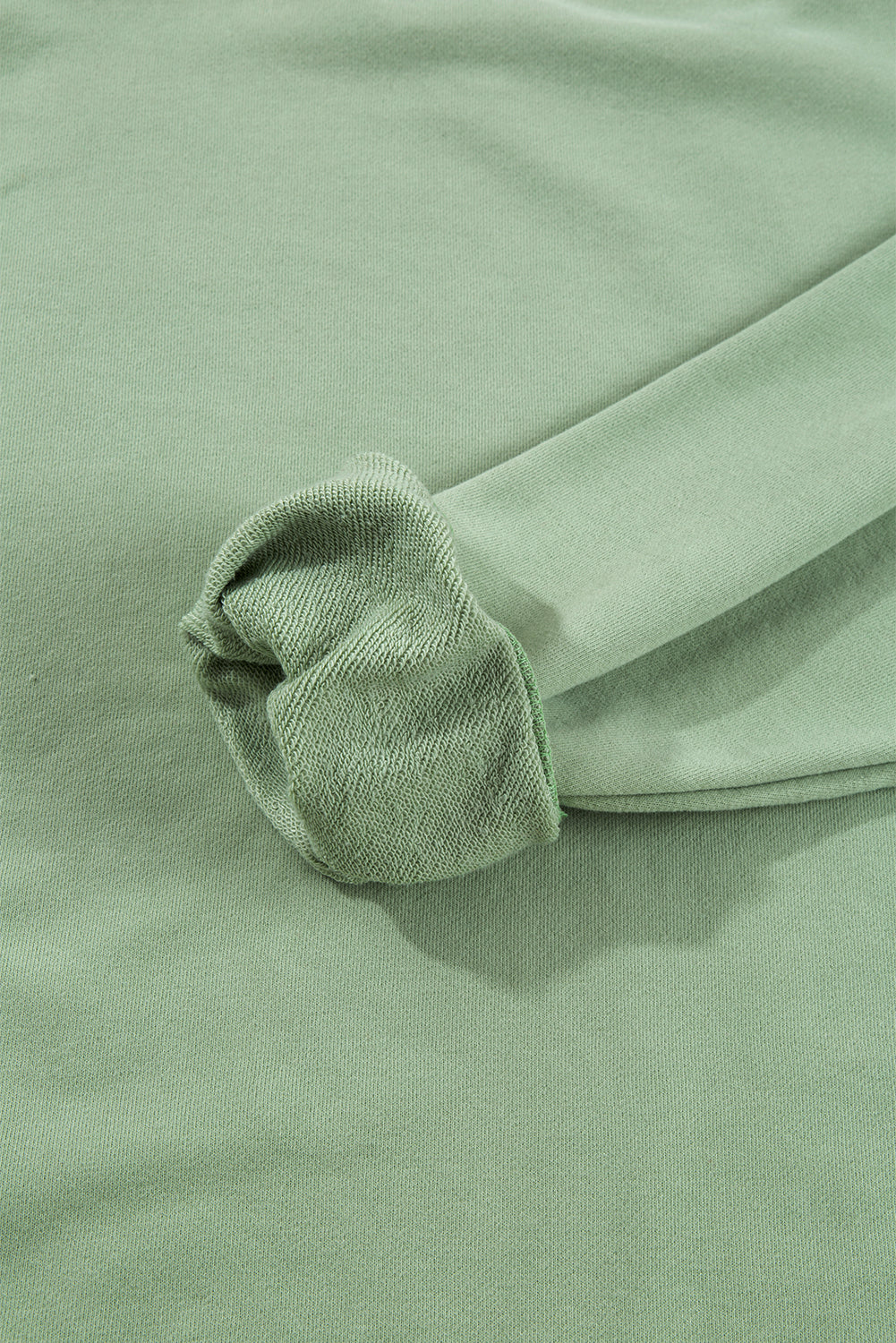 Smoke Green Plain Drop Shoulder Crewneck Pullover Sweatshirt-Chaelisa's New Jammies