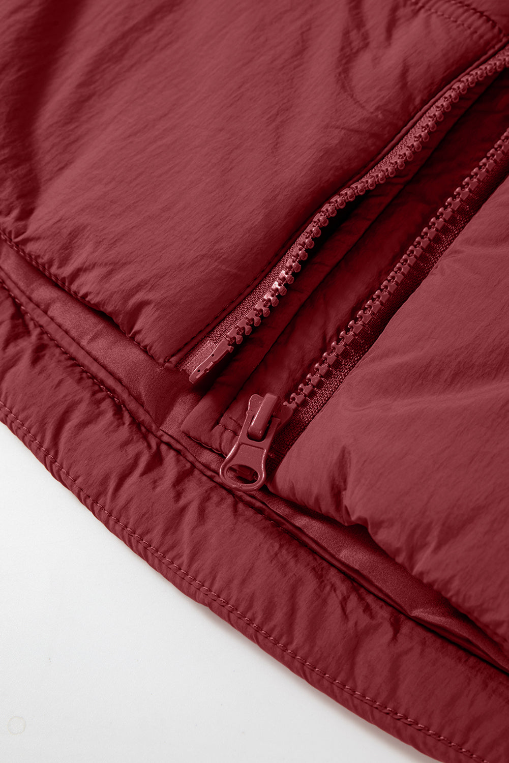 Clay Zip-up Side Pockets Hooded Puffer Vest-Chaelisa's New Jammies