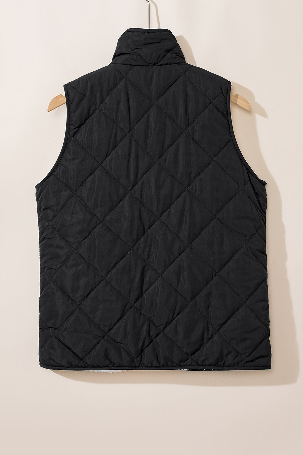 Black Fleece Lined Quilted Zip up Vest Coat-Chaelisa's New Jammies
