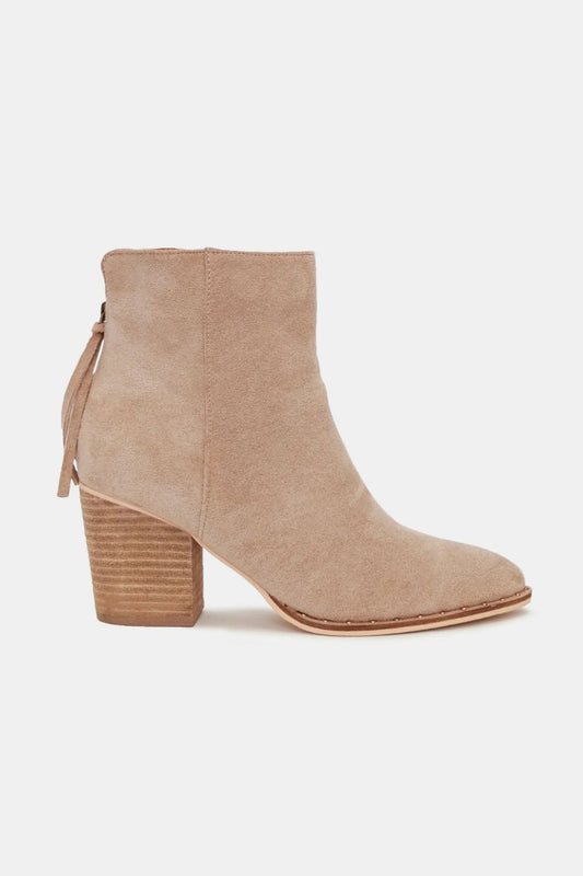 Beast Fashion Suede Point Toe Ankle Booties-Chaelisa's New Jammies