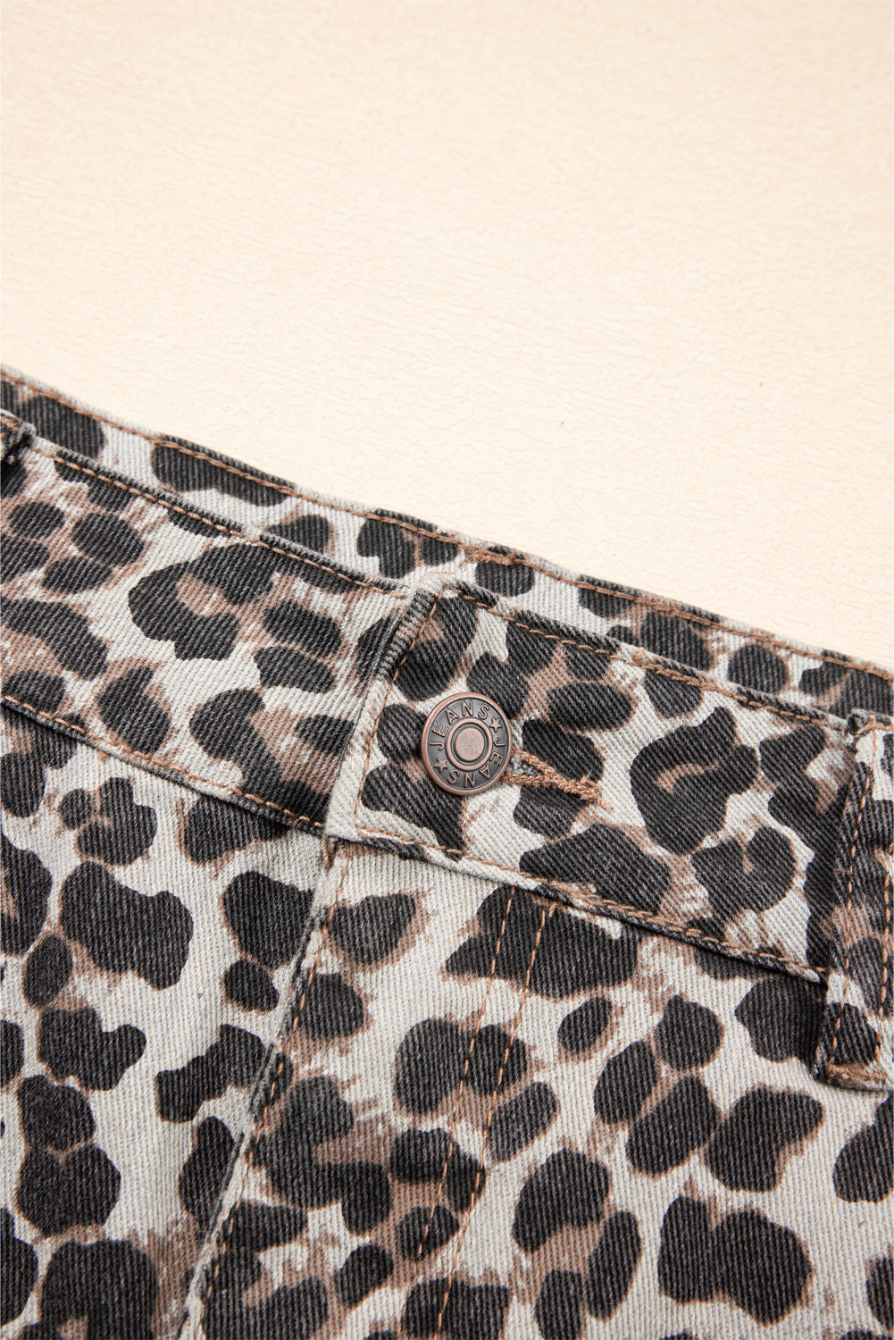 Khaki Leopard Denim Mini Skirt-Chaelisa's New Jammies