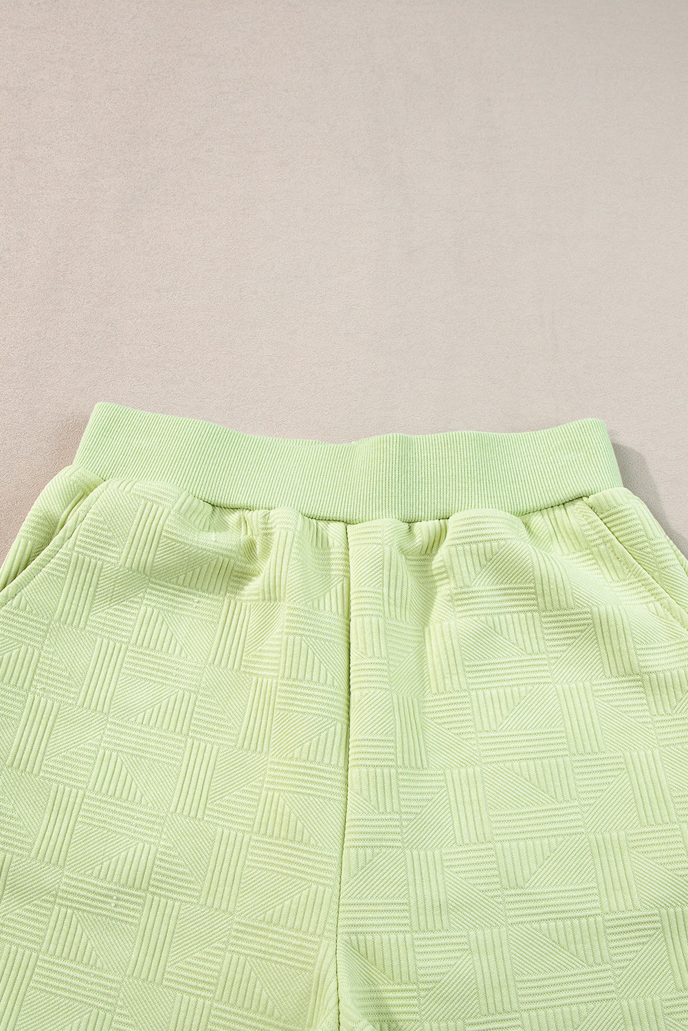 Meadow Mist Green Textured Cropped Hoodie and Shorts Set-Chaelisa's New Jammies