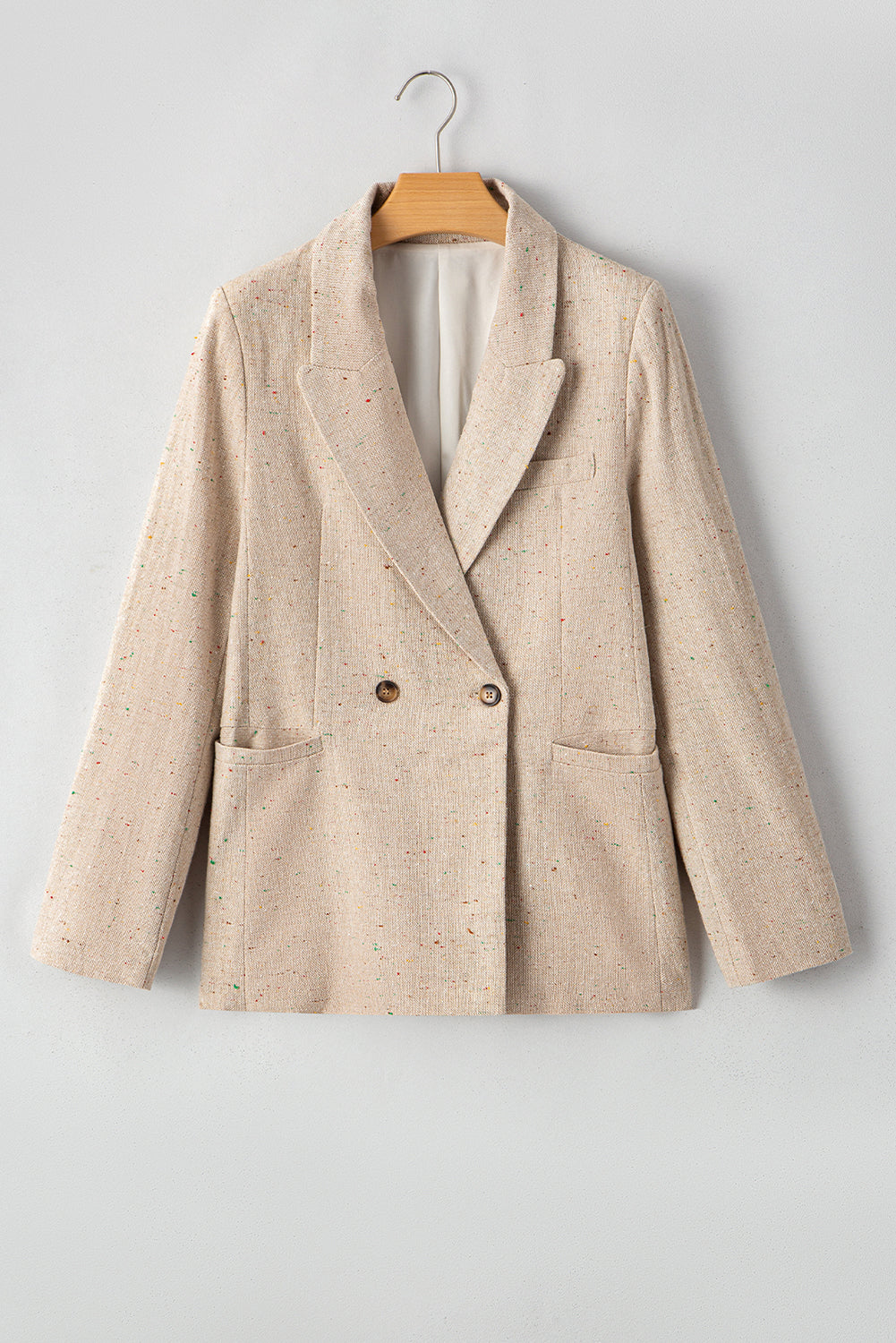 Oatmeal Single Breasted Elegant Suit Jacket-Chaelisa's New Jammies
