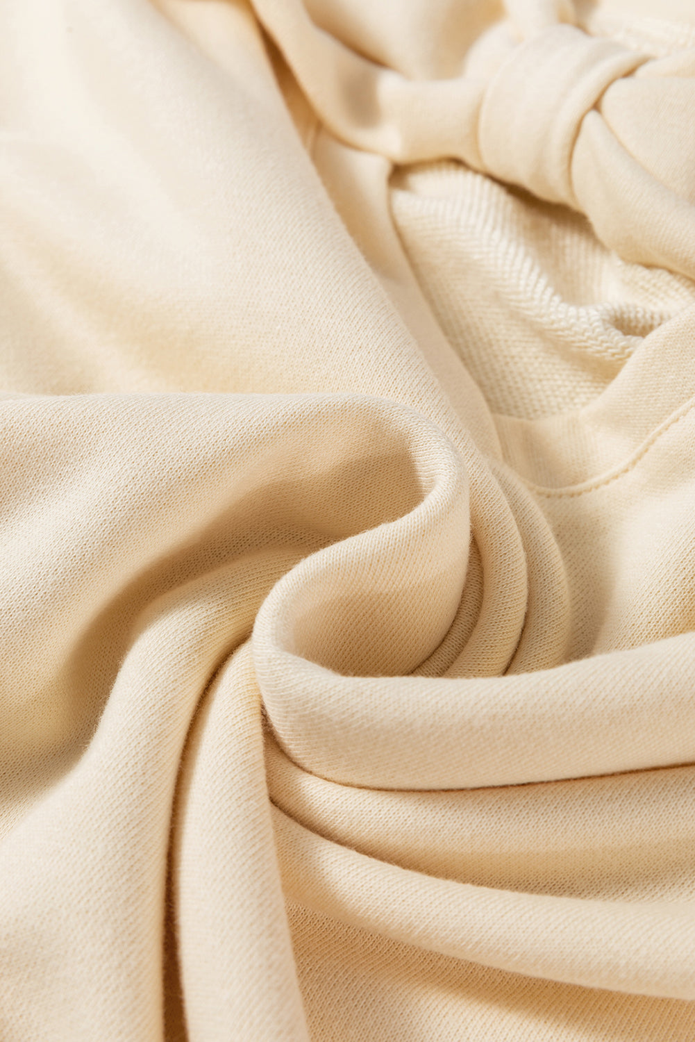 Apricot Bowknot Dewback Round Neck Sweatshirt-Chaelisa's New Jammies