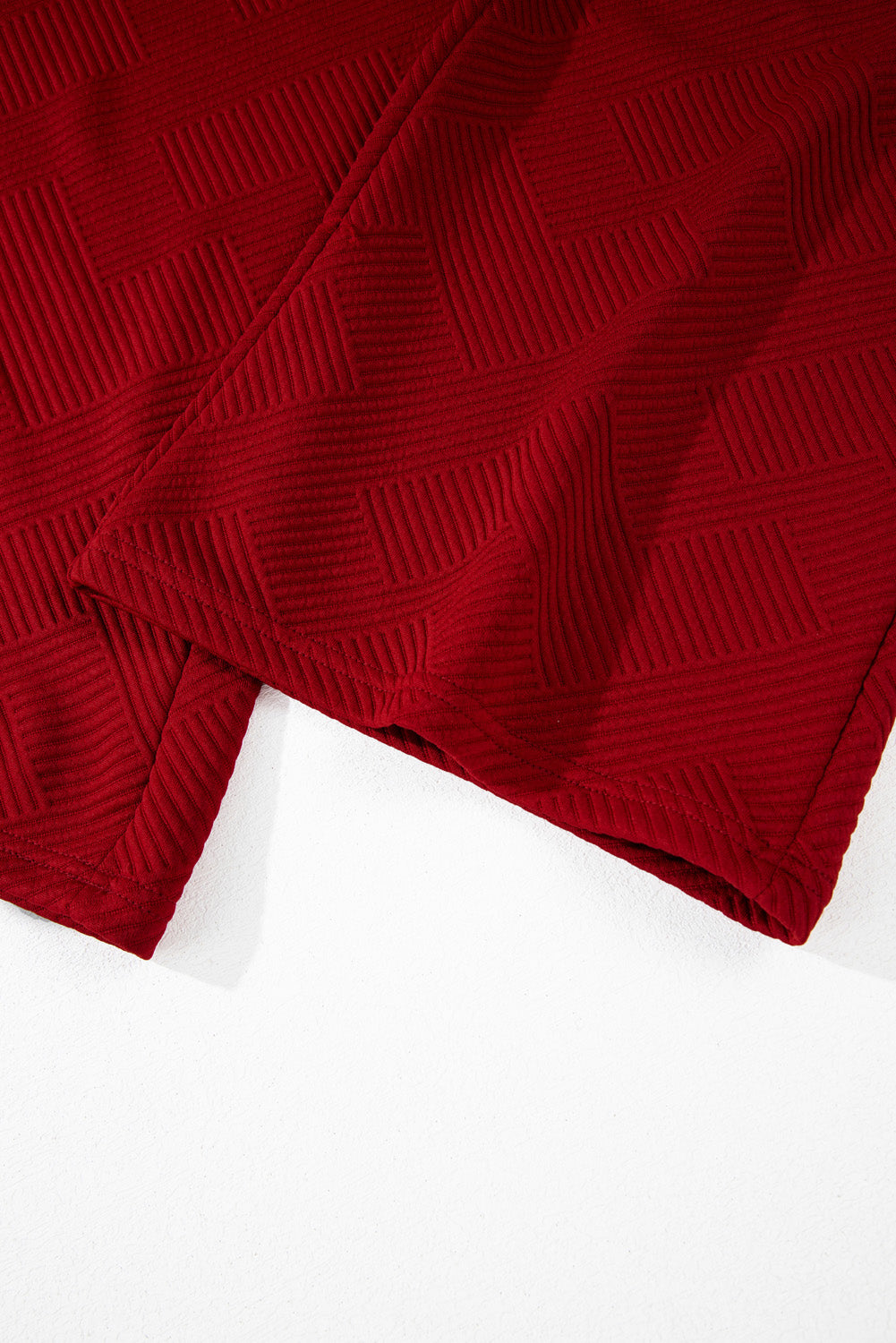 Red Dahlia Textured Loose Fit T Shirt and Drawstring Pants Set-Chaelisa's New Jammies