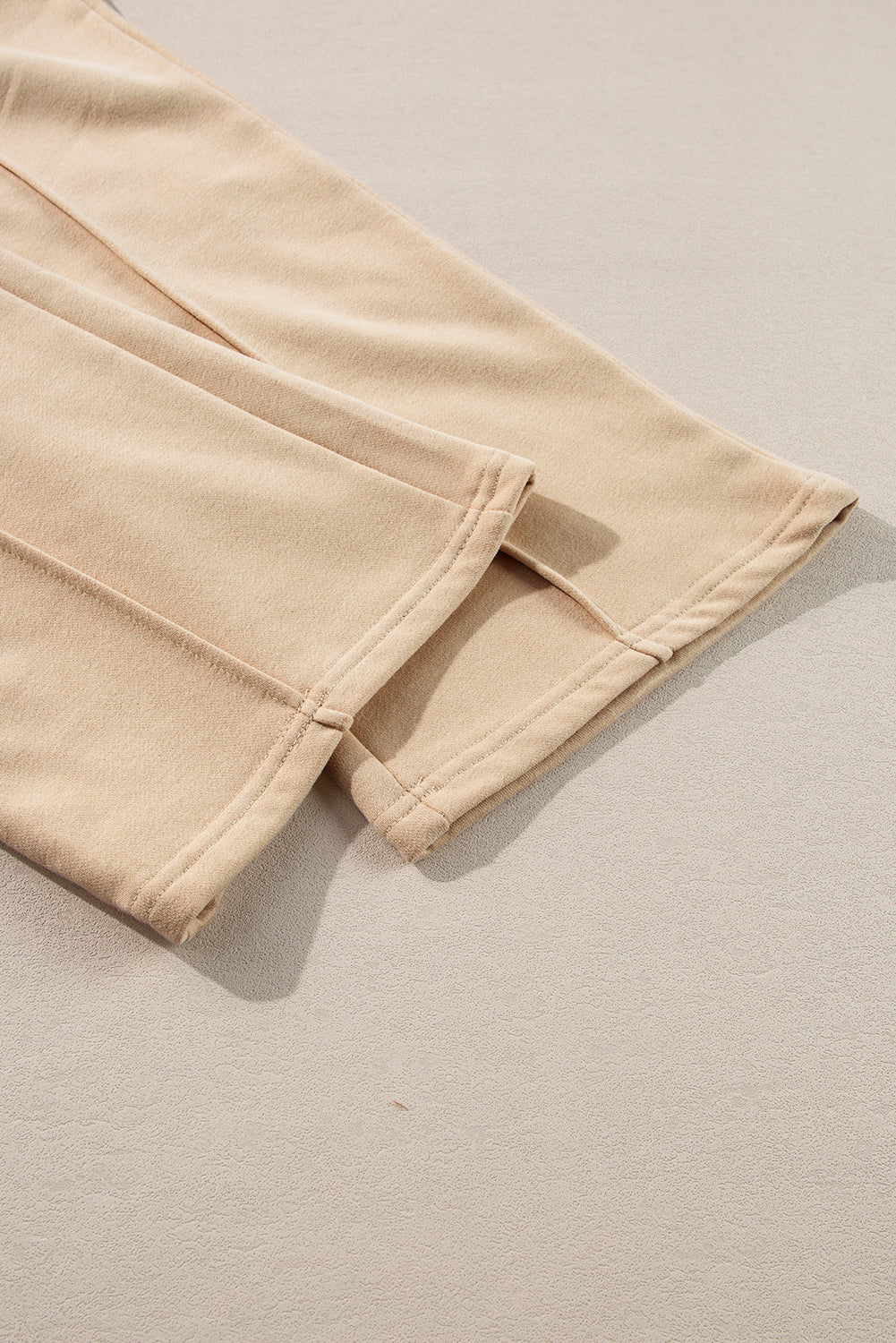 Apricot Solid Seamed Zipper Jacket and Drawstring Waist Pants Set-Chaelisa's New Jammies