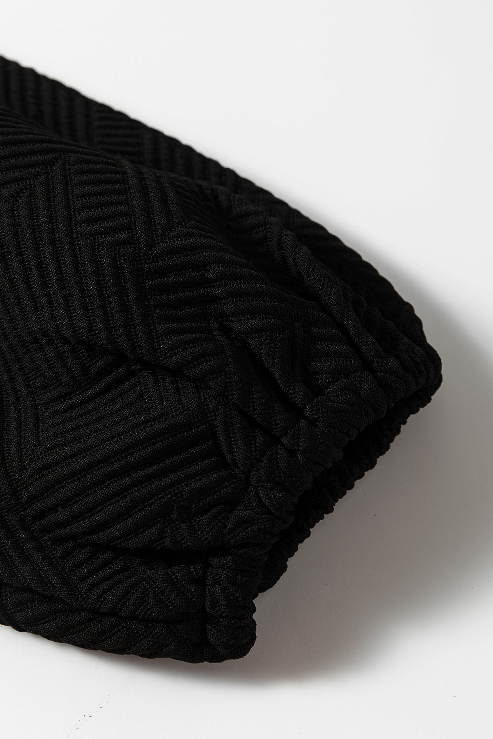 Black Textured Puff Sleeve Top and Pants Set-Chaelisa's New Jammies