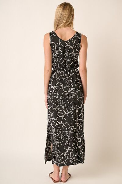 Mittoshop Side Slit Flower Print V-Neck Sleeveless Dress-Chaelisa's New Jammies