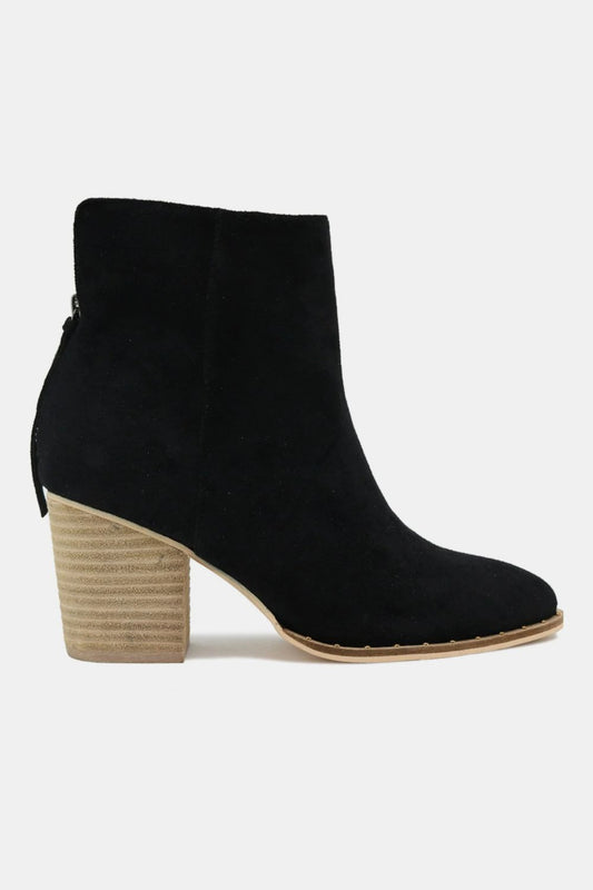 Beast Fashion Suede Point Toe Ankle Booties-Chaelisa's New Jammies