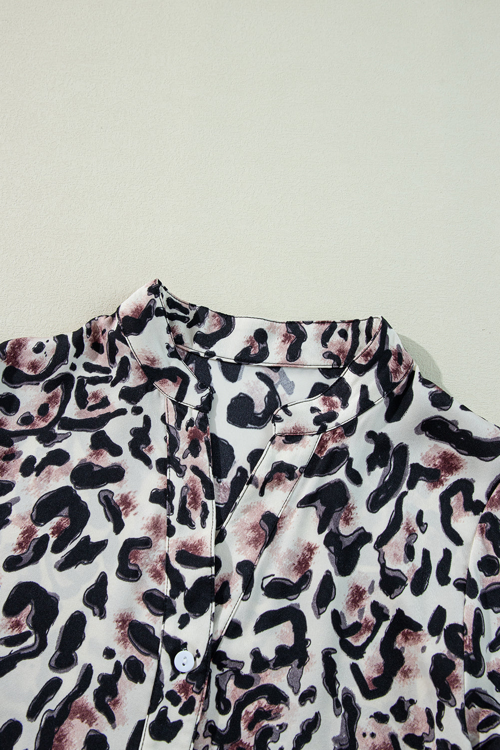 Black Leopard Print Buttoned Front 3/4 Sleeve Tiered Ruffled Hem Dress-Chaelisa's New Jammies