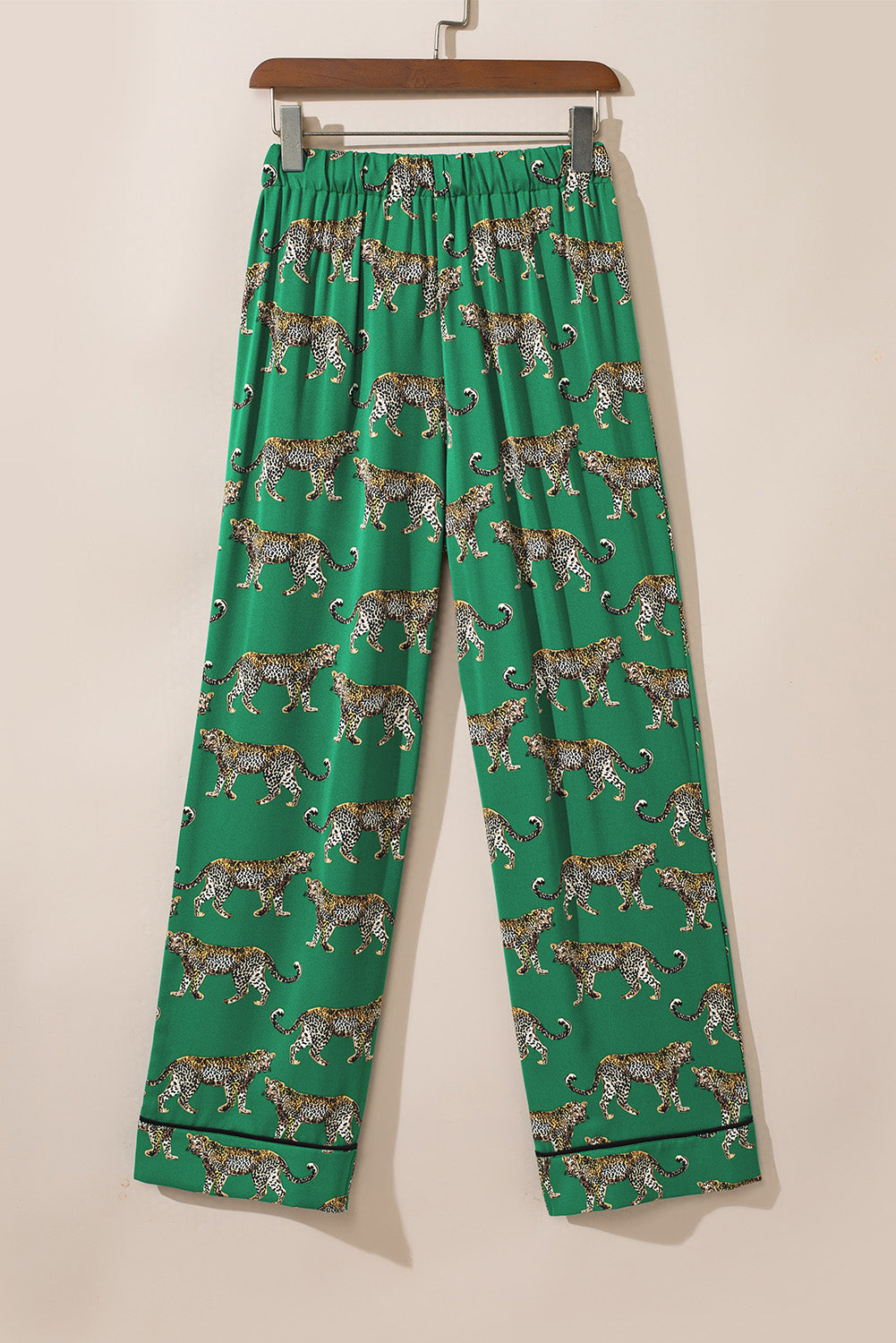 Green Cheetah Print Short Sleeve Shirt and Pants Pajama Set-Chaelisa's New Jammies