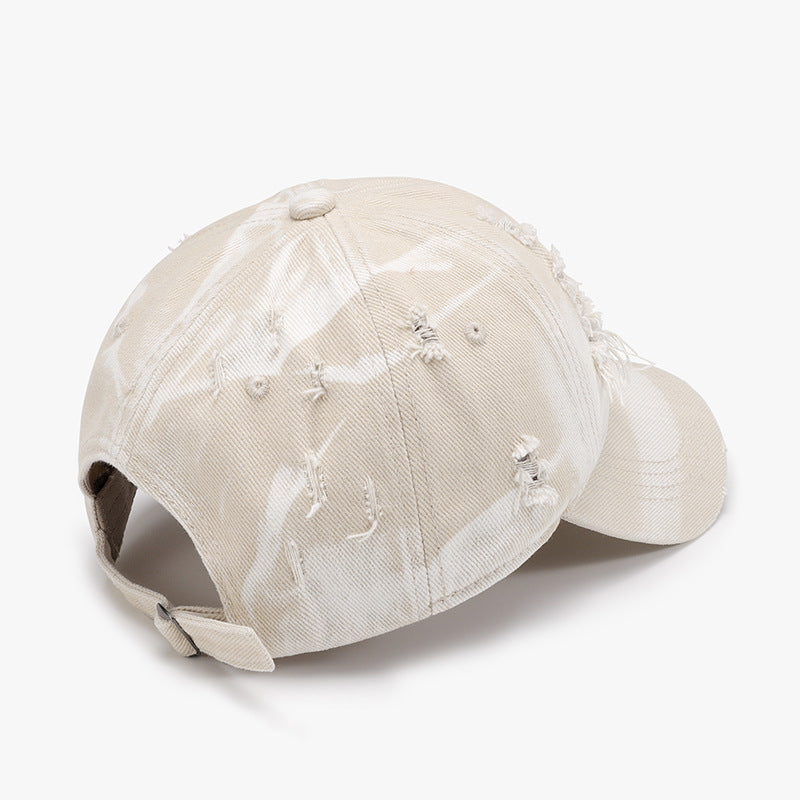 Distressed Adjustable Cotton Baseball Cap-Chaelisa's New Jammies