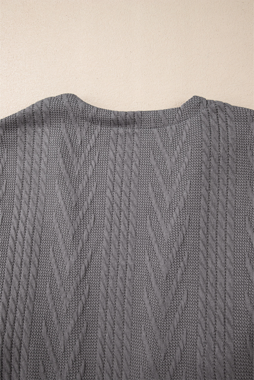 Medium Grey  Solid Textured Open Front Cardigan with Pocket-Chaelisa's New Jammies