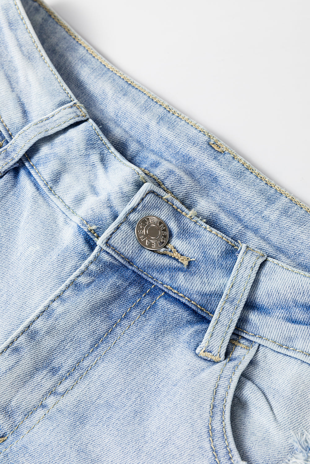Beau Blue Vintage Light Wash Distressed Flare Jeans-Chaelisa's New Jammies