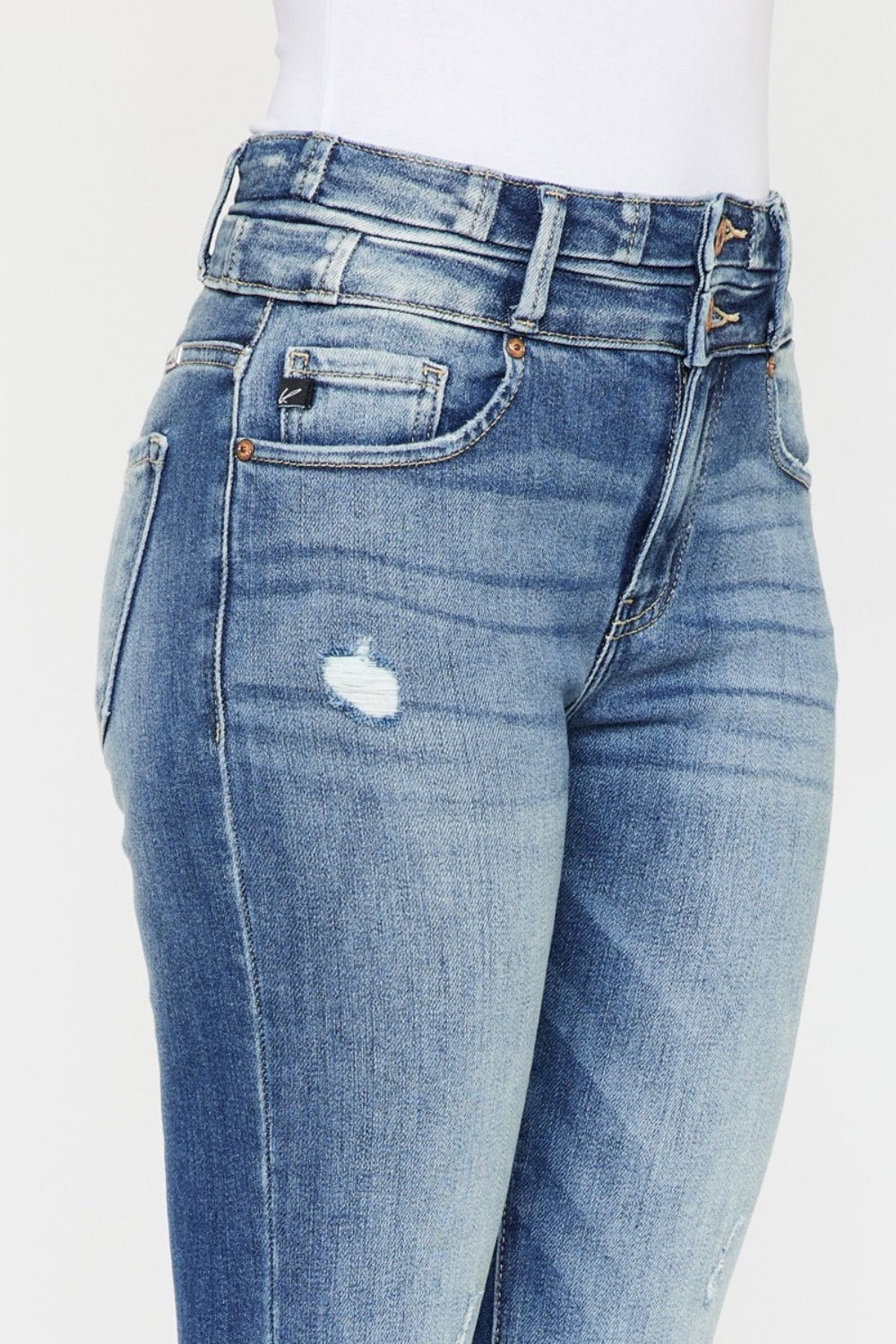 Kancan High Rise Wide Waistband Flare Jeans-Chaelisa's New Jammies