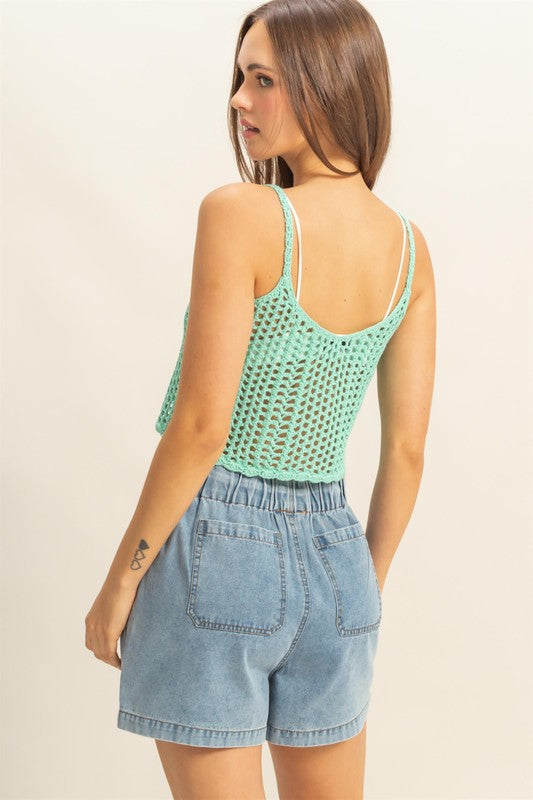 HYFVE Scoop Neck Cropped Crochet Cover Up Cami-Chaelisa's New Jammies