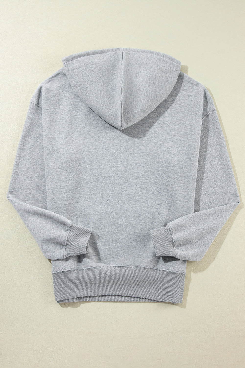 Light Grey Fleece Lined Kangaroo Pocket Drawstring Chunky Hoodie-Chaelisa's New Jammies