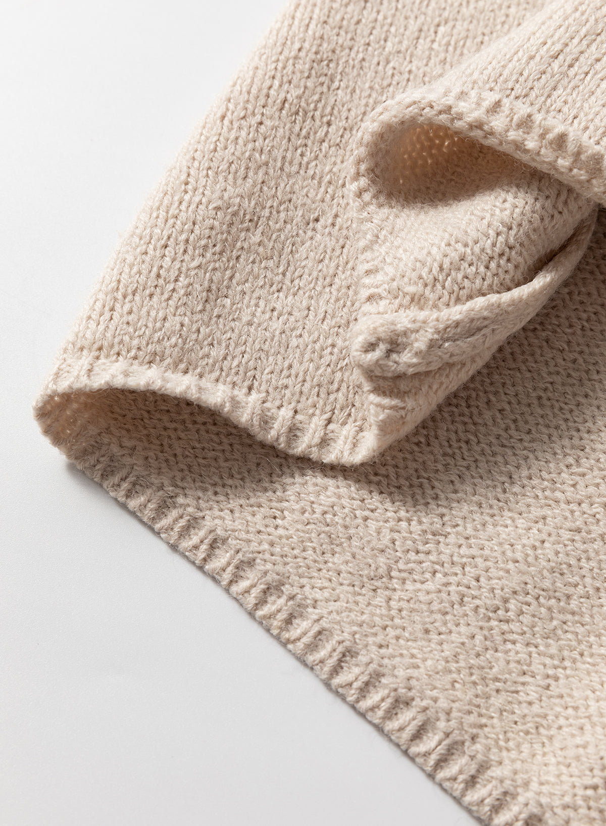 Beige Side Pockets Open Front Long Knitted Cardigan-Chaelisa's New Jammies