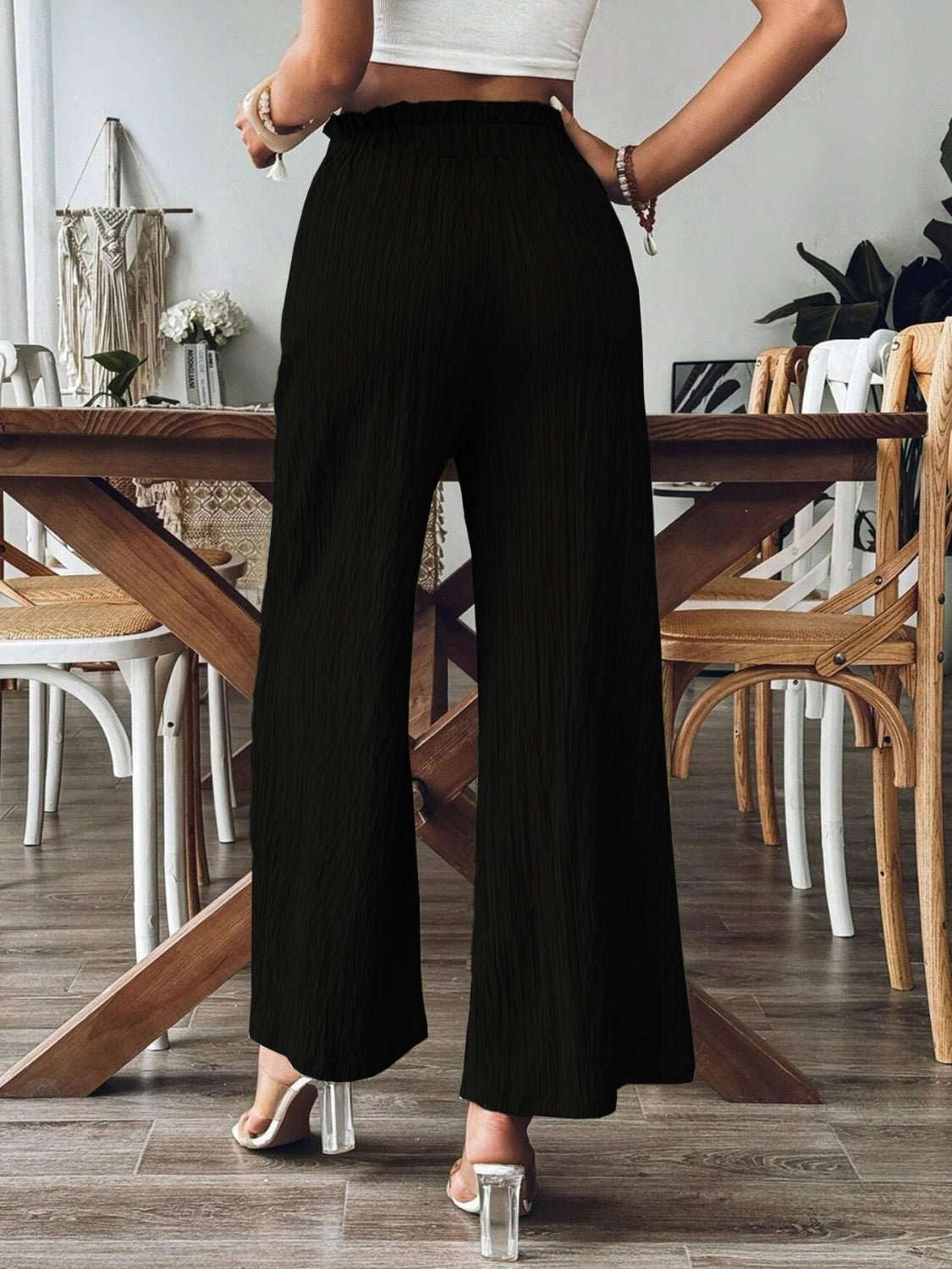 Frill Wide Leg Pants-Chaelisa's New Jammies