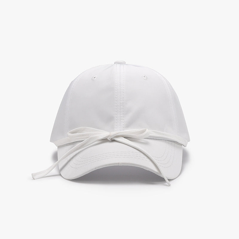 Tied Bow Cotton Baseball Cap-Chaelisa's New Jammies
