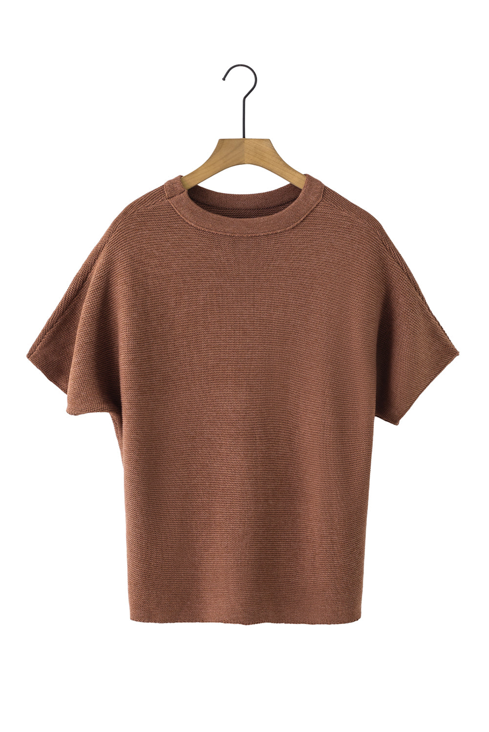 Apricot Mock Neck Short Batwing Sleeve Sweater-Chaelisa's New Jammies