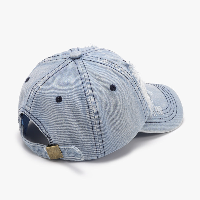 Distressed Cotton Baseball Cap-Chaelisa's New Jammies