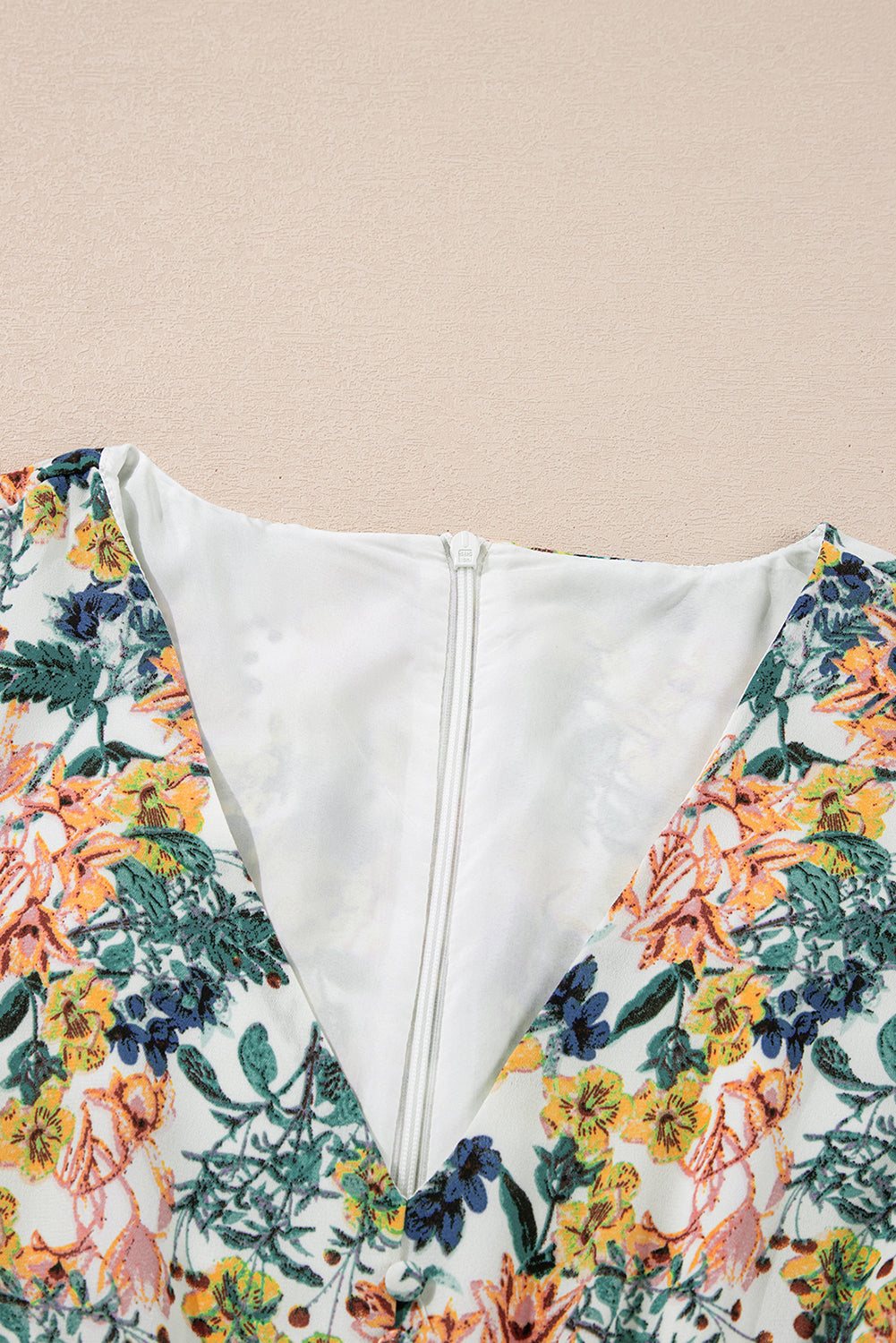 Sky Blue Floral 3/4 Sleeve V Neck High Waist Ruffled Dress-Chaelisa's New Jammies